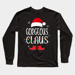 Gorgeous Santa Claus Hat With Xmas Light Christmas Holiday Long Sleeve T-Shirt